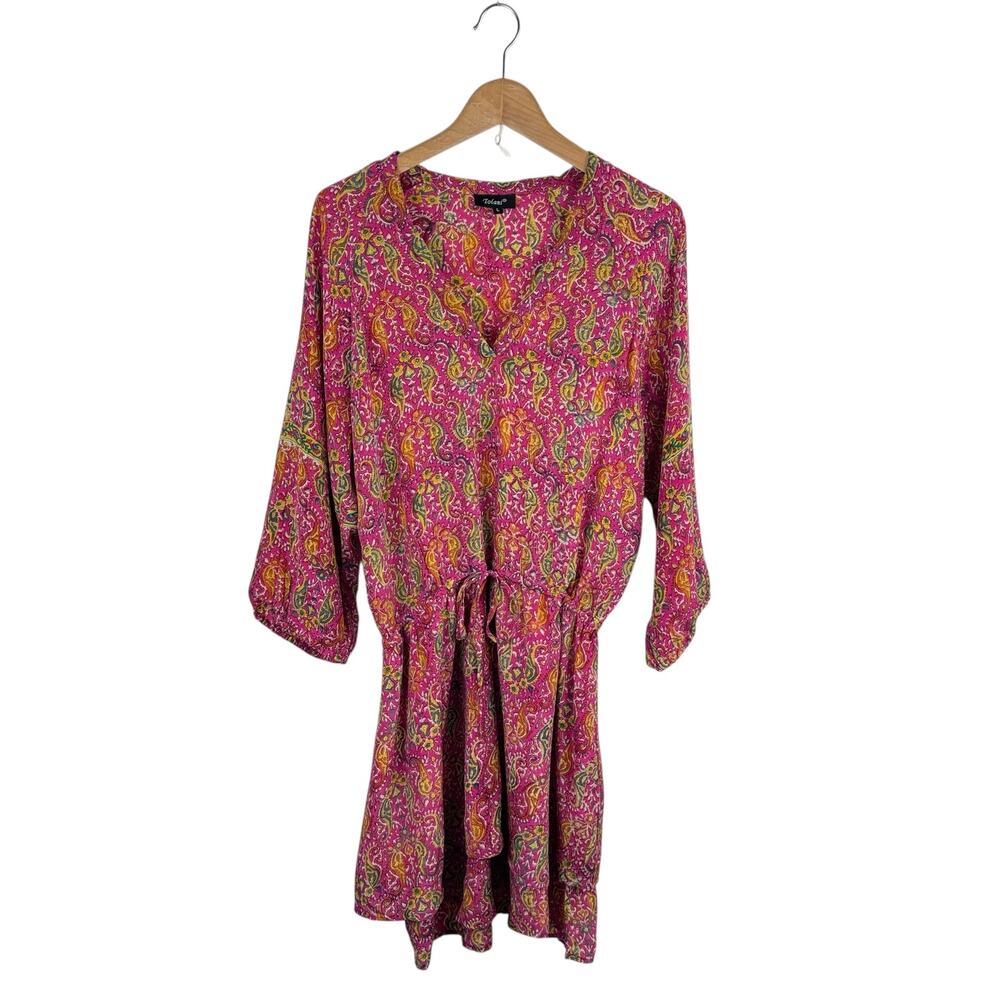 Anthropologie Tolani Silk Blouson Dress